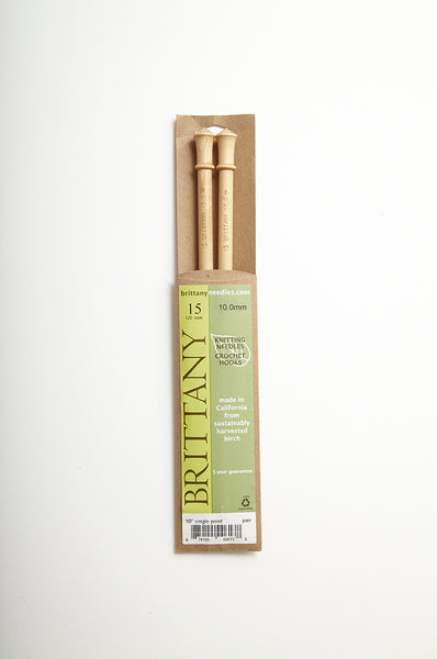 Brittany Single Pointed Needles 10mm - The Knitter's Yarn