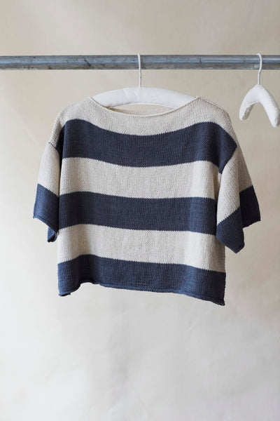 Erika Knight 'Capri' short sleeved, cropped sweater in Studio Linen PDF pattern - The Knitter's Yarn