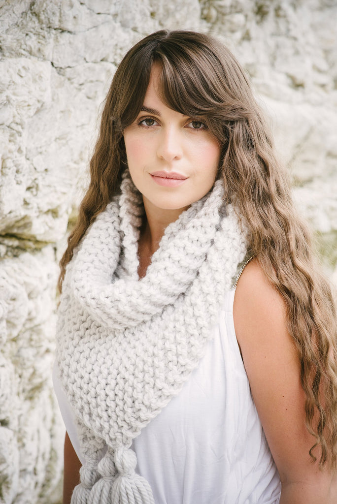 Curlew Chunky Triangle Tassel Scarf Knitting Kit