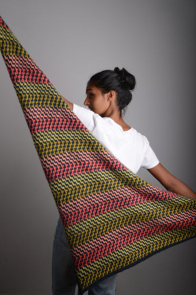 Incognito Shawl knitting pattern by Mrs Moon