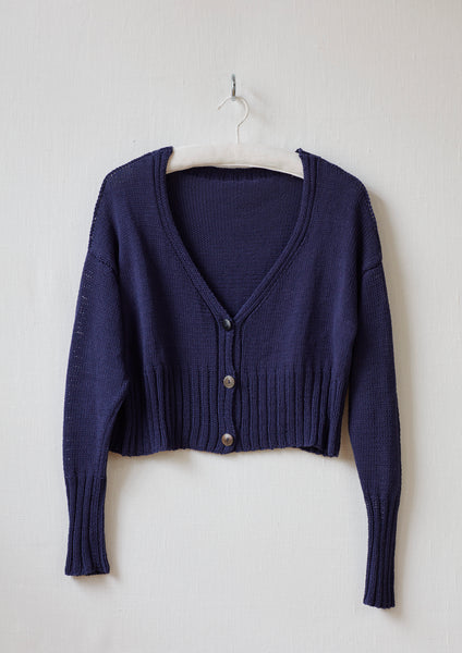 Erika Knight 'Haiku' Cardigan knitted in Studio Linen PDF Pattern - The Knitter's Yarn
