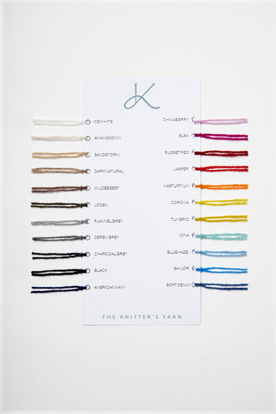 The Knitter's Yarn Swatch Card - The Knitter's Yarn