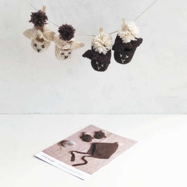 Bunny Bootees and Hat by Stella Ackroyd for Erika Knight's British Blue Wool