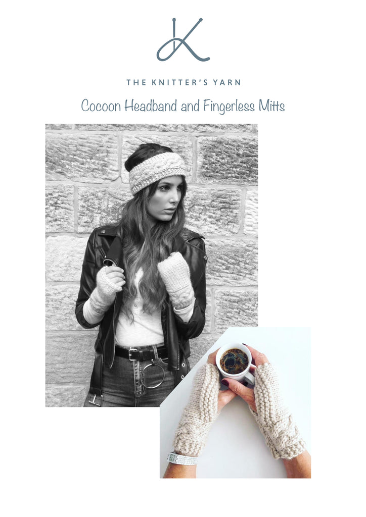 Headband and Mitts designed by The Knitter's Yarn PDF Pattern