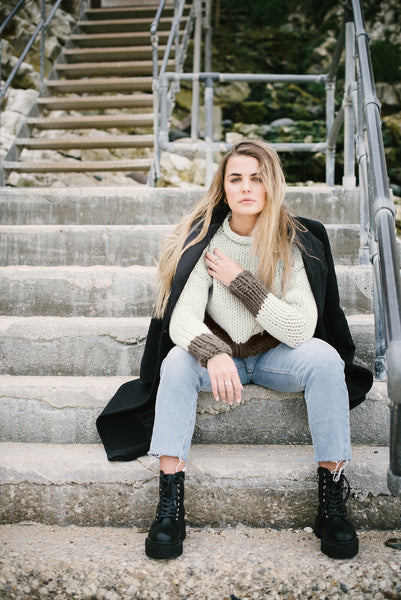 Jack-Snipe Cropped Colour Block Sweater Kit - The Knitter's Yarn