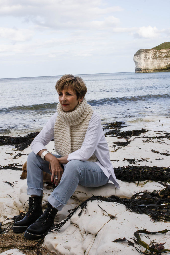 Pebble Garter Stitch Scarf