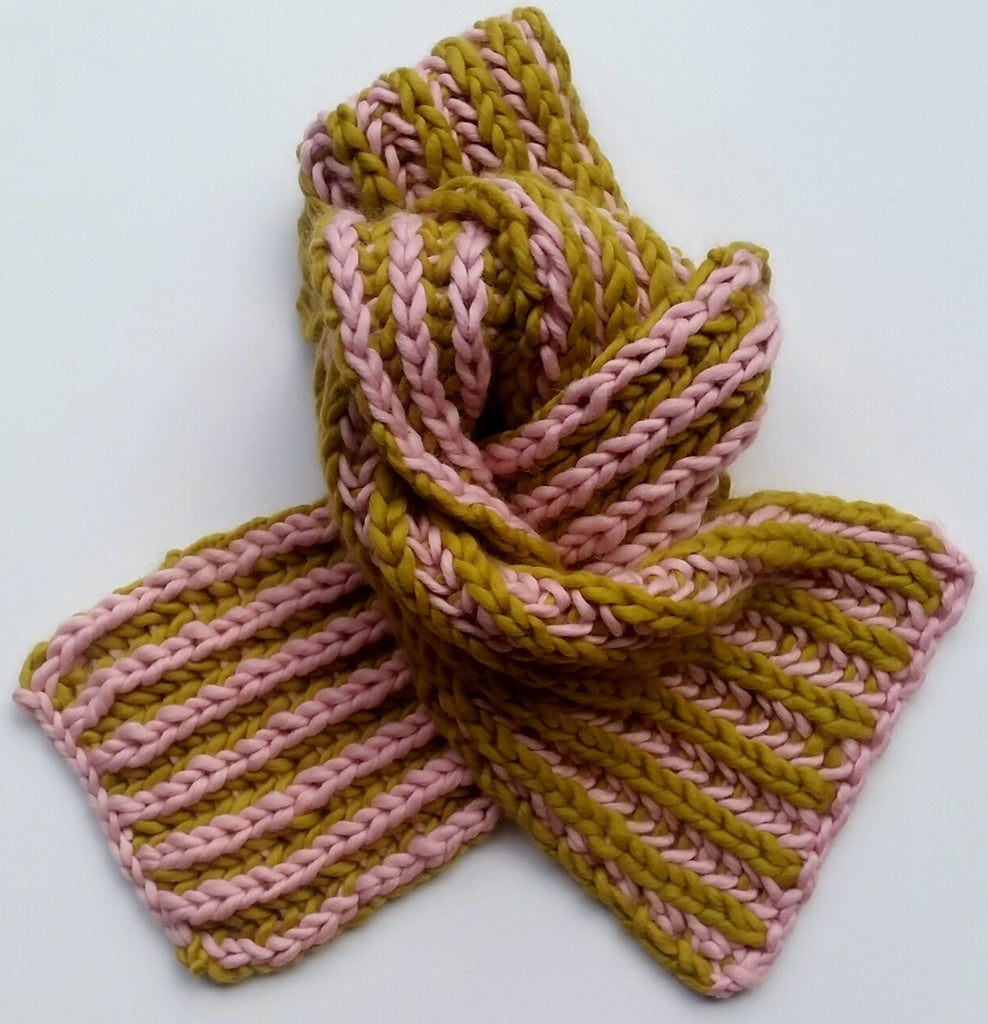 Mrs Moon Two Colour Brioche Scarf