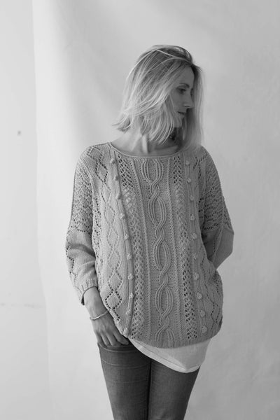 Amalfi - summer sweater in Studio Linen by Erika Knight  (Hard Copy) - The Knitter's Yarn