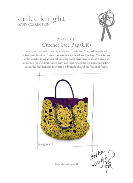 Erika Knight Crochet Lace Bag PDF Download - The Knitter's Yarn