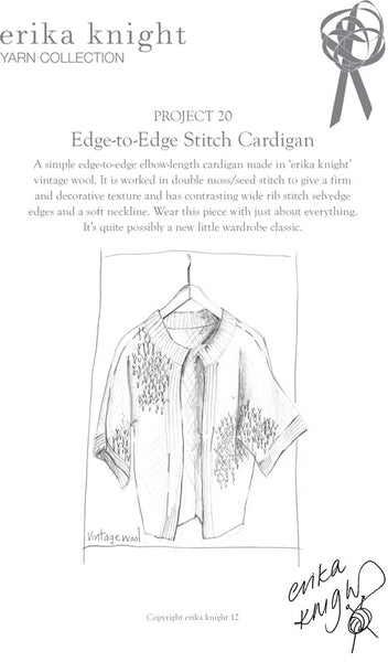 Erika Knight Edge-to-Edge Stitch Cardigan PDf Download - The Knitter's Yarn