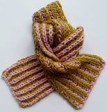 Mrs Moon Two Colour Brioche Scarf - The Knitter's Yarn